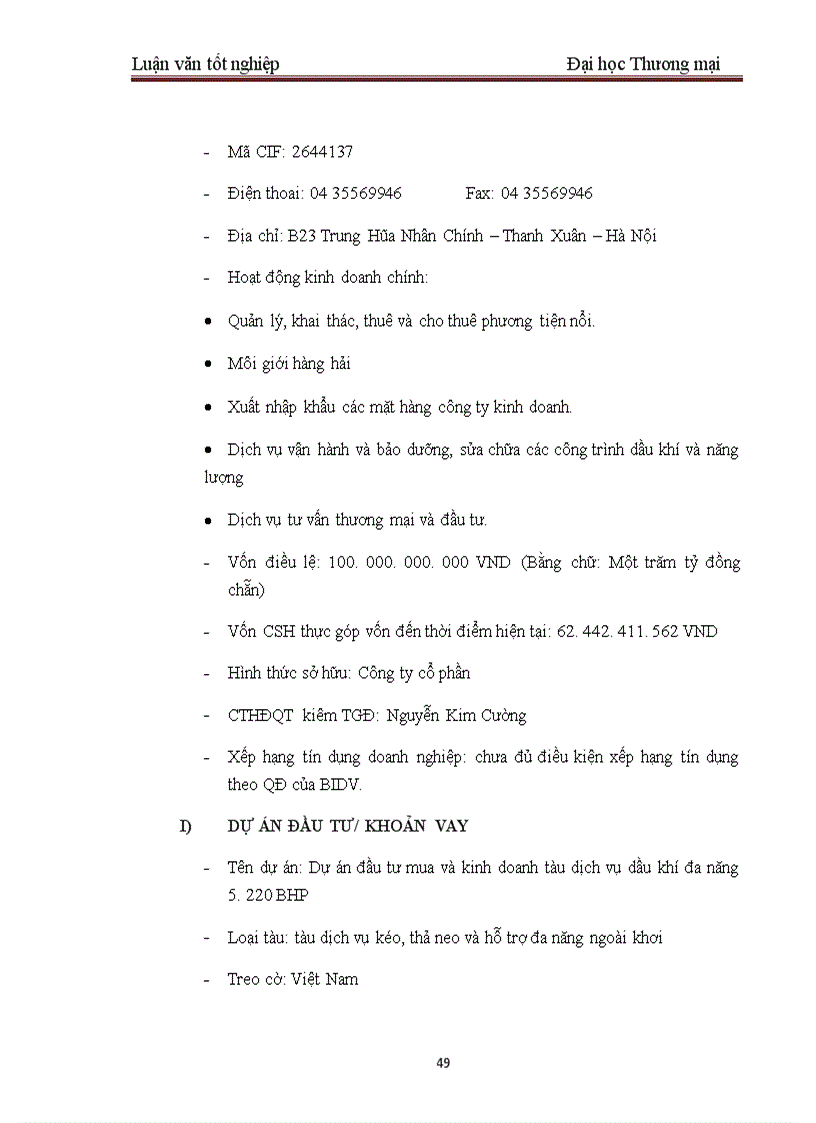 image for page Một số giải pháp nhằm hoàn thiện công tác thẩm định dự án đầu tư tại BIDV – Chi nhánh Quang Trung