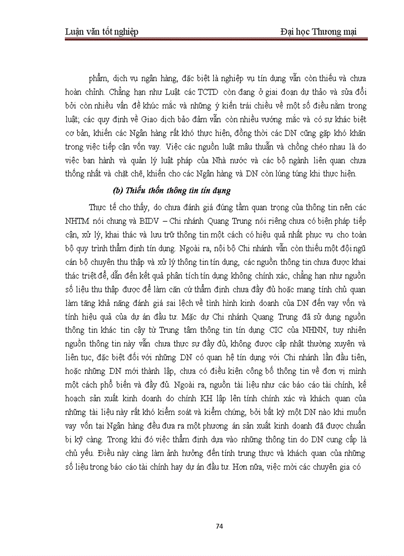 image for page Một số giải pháp nhằm hoàn thiện công tác thẩm định dự án đầu tư tại BIDV – Chi nhánh Quang Trung