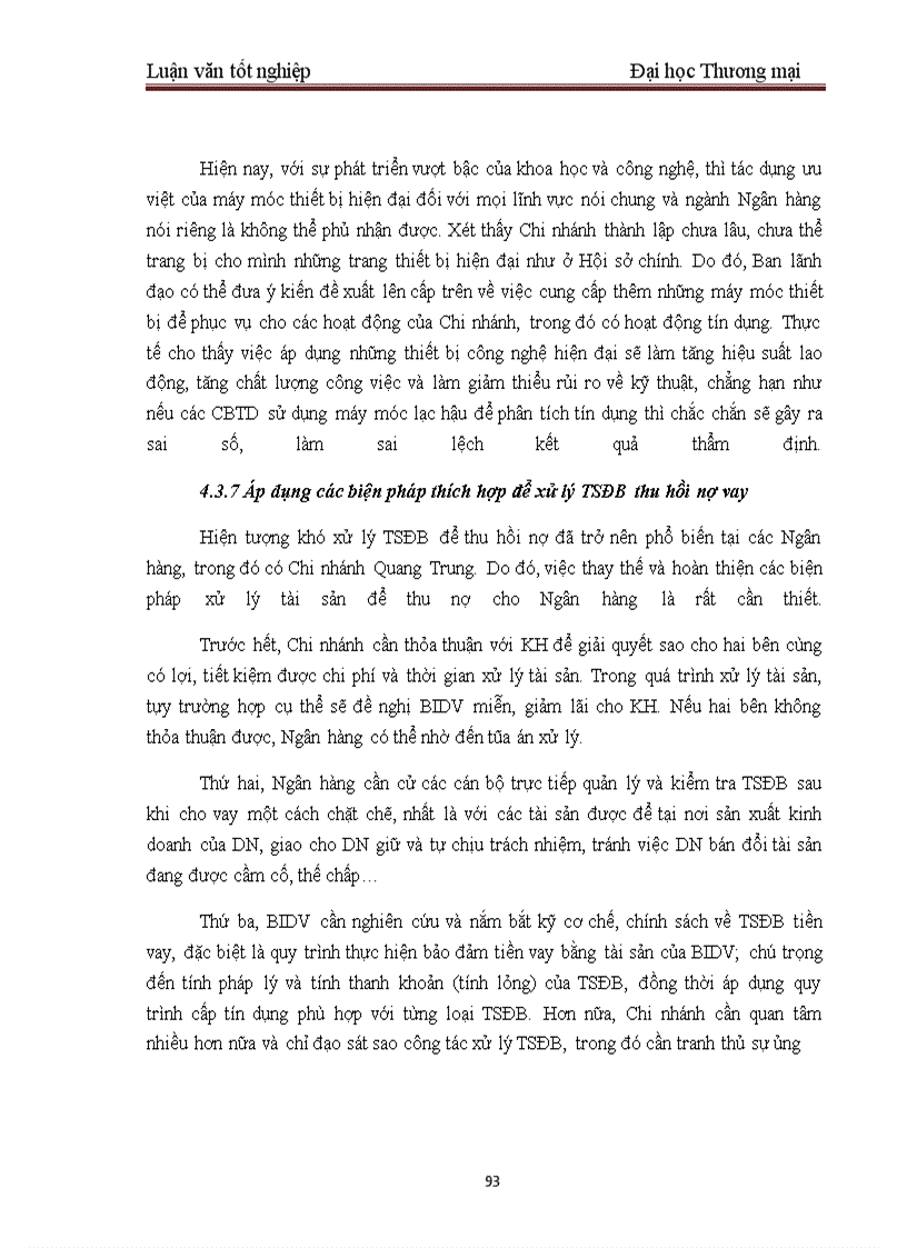 image for page Một số giải pháp nhằm hoàn thiện công tác thẩm định dự án đầu tư tại BIDV – Chi nhánh Quang Trung