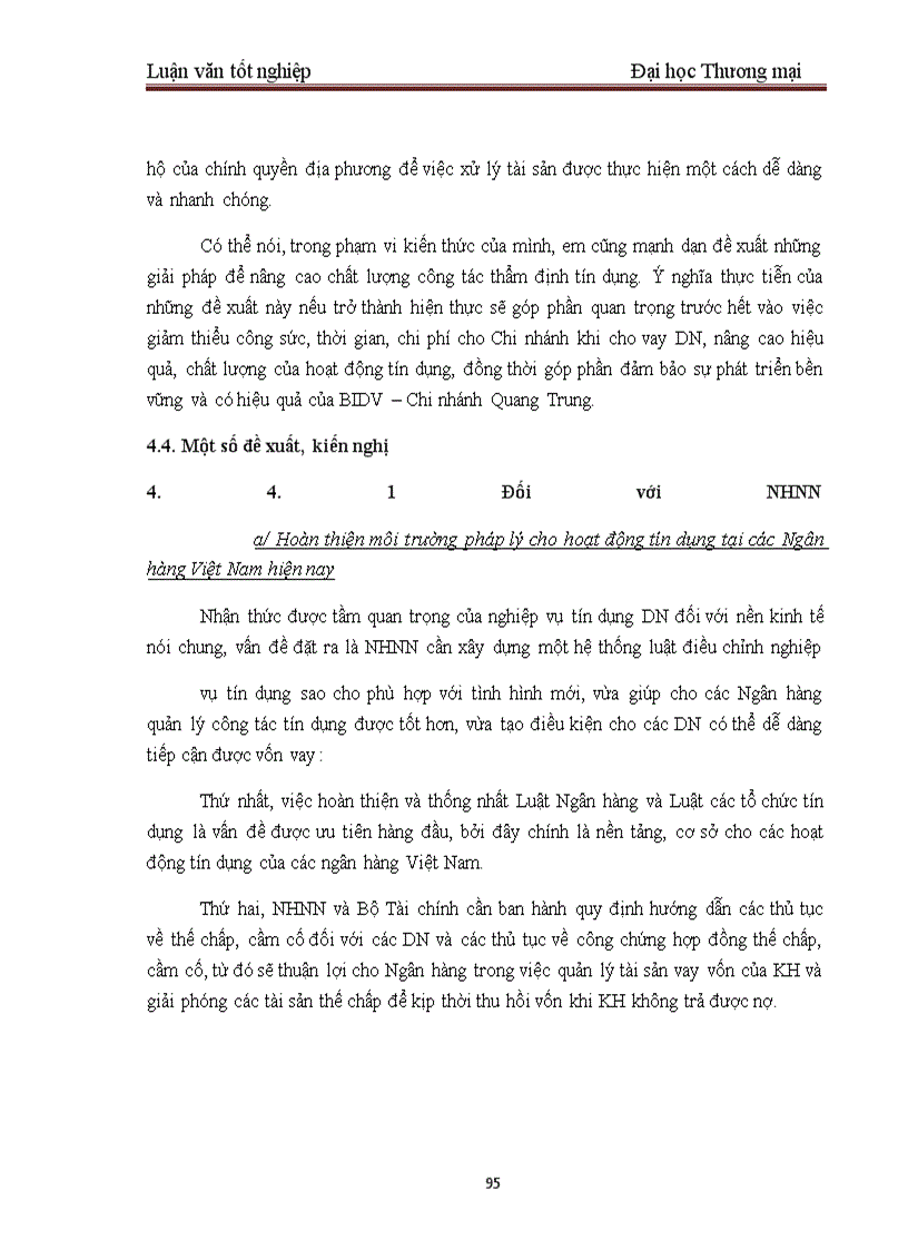 image for page Một số giải pháp nhằm hoàn thiện công tác thẩm định dự án đầu tư tại BIDV – Chi nhánh Quang Trung