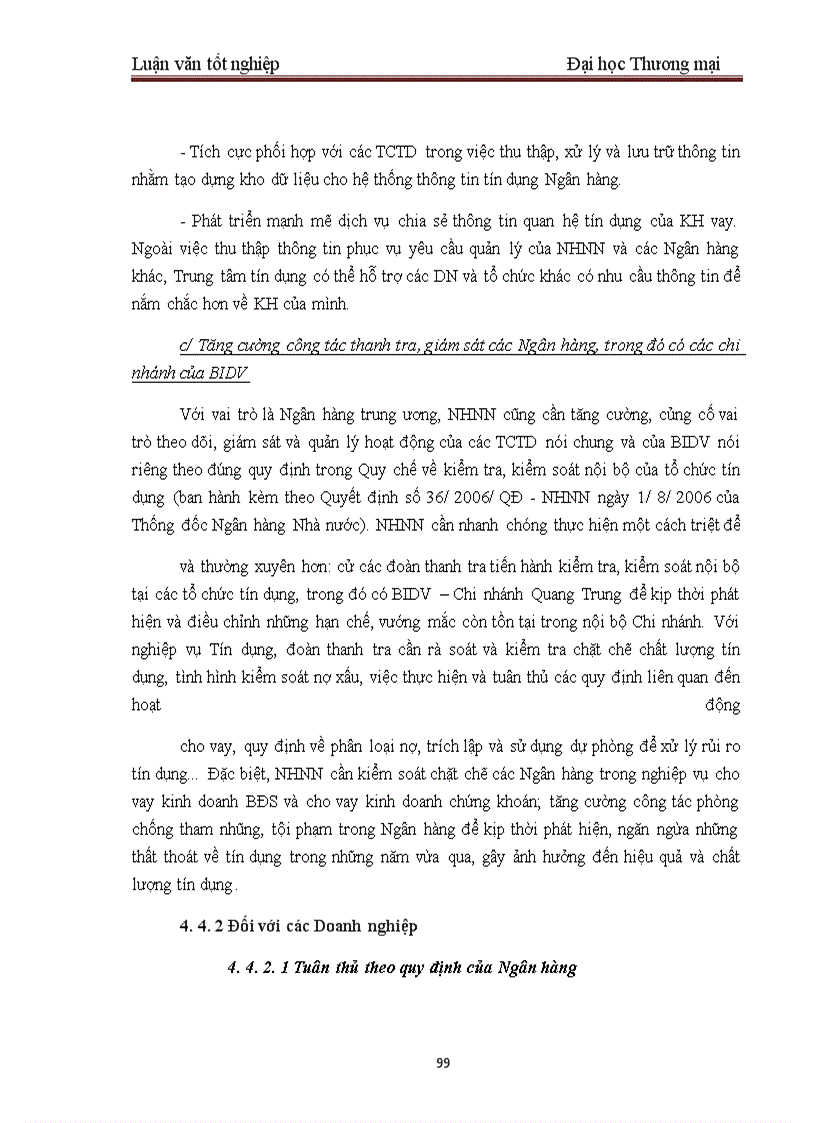 image for page Một số giải pháp nhằm hoàn thiện công tác thẩm định dự án đầu tư tại BIDV – Chi nhánh Quang Trung