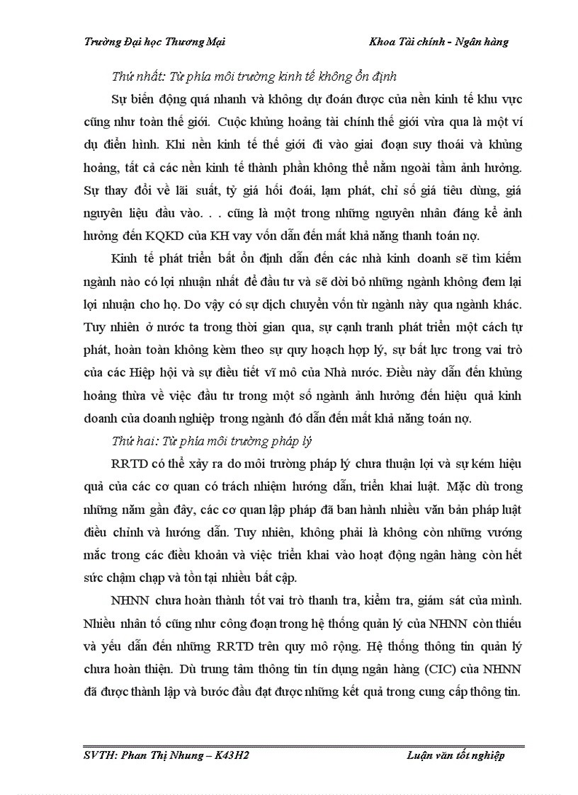 image for page Quản trị rủi ro tín dụng trong hoạt động cho vay khách hàng doanh nghiệp tại Vietinbank Hoàn Kiếm