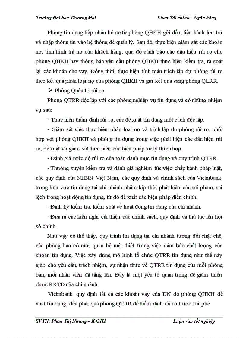 image for page Quản trị rủi ro tín dụng trong hoạt động cho vay khách hàng doanh nghiệp tại Vietinbank Hoàn Kiếm