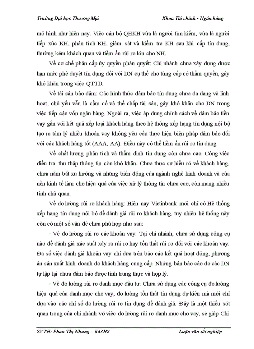 image for page Quản trị rủi ro tín dụng trong hoạt động cho vay khách hàng doanh nghiệp tại Vietinbank Hoàn Kiếm