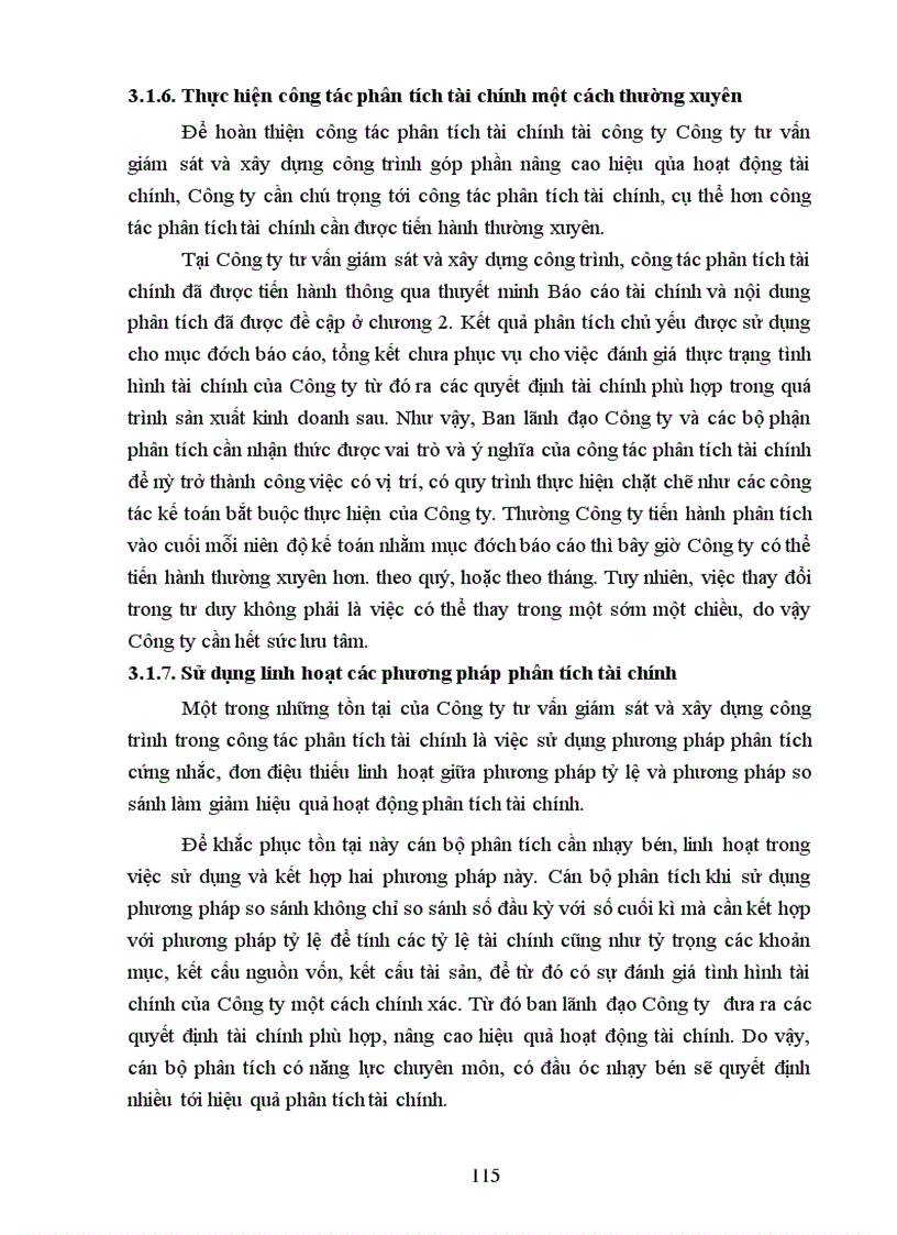 image for page Phân tích tình hình tài chính Công tư vấn giám sát và xây dựng công trình