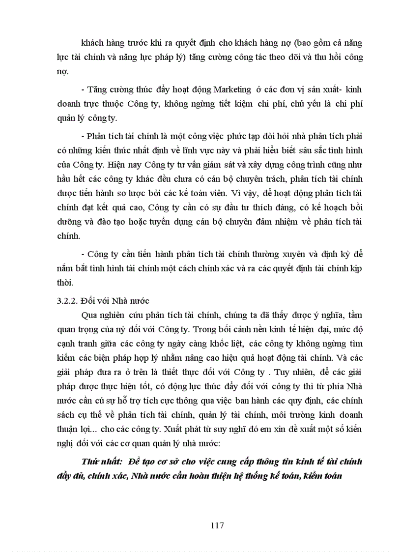 image for page Phân tích tình hình tài chính Công tư vấn giám sát và xây dựng công trình