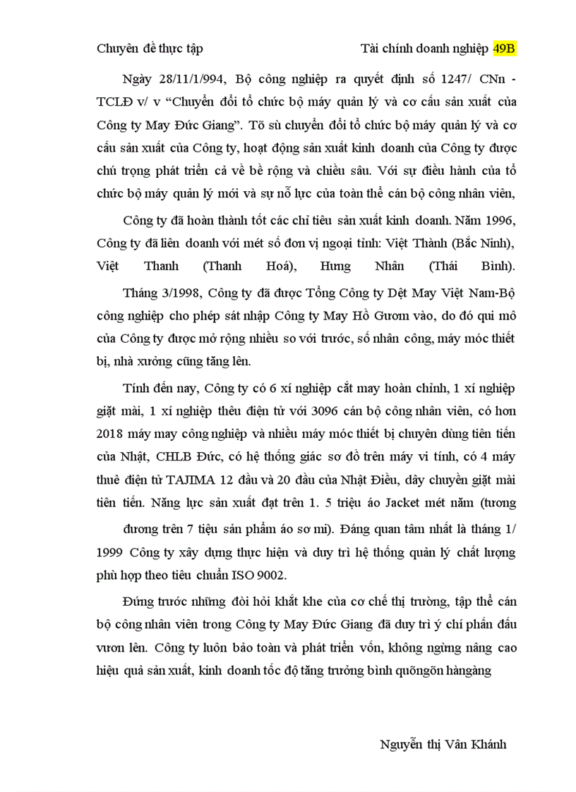 image for page Ứng dụng phương pháp phân tích tỷ số và phương pháp so sánh vào phân tích tài chính của Công ty may Đức Giang