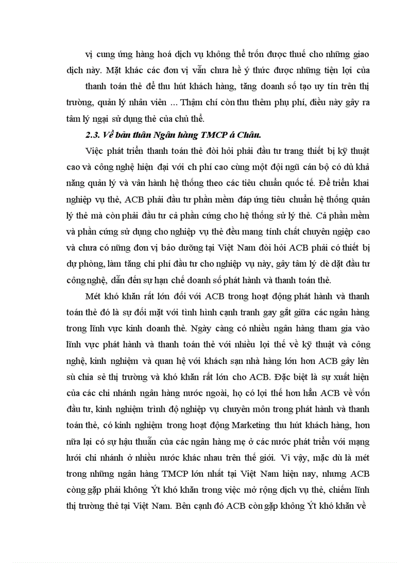 image for page Giải pháp nhằm hoàn thiện và nâng cao hoạt động phát hành, thanh toán thẻ tại NHTMCP á Châu