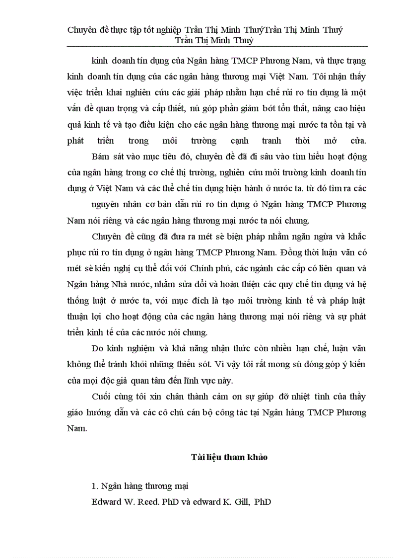 image for page Một số giải pháp hạn chế rủi ro tín dụng ở Ngân hàng TMCP Phương Nam