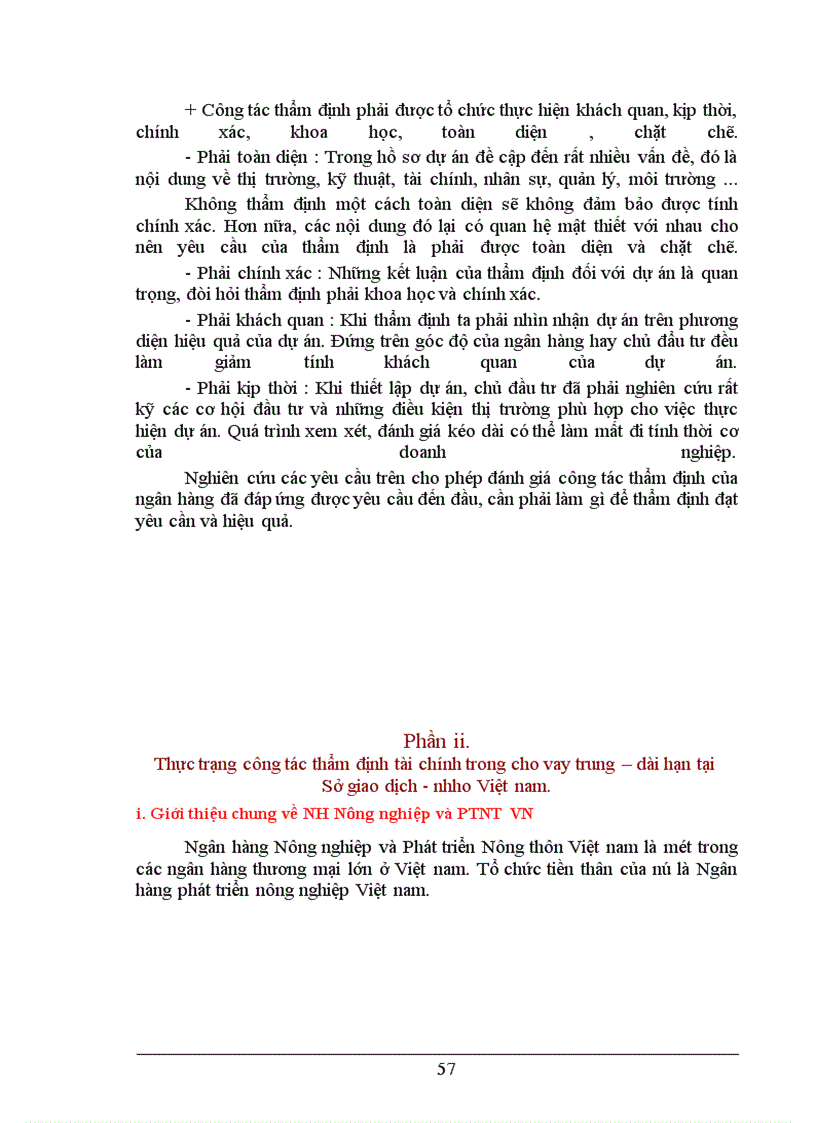 image for page Một số giải pháp nhằm nâng cao hiệu quả công tác thẩm định tài chính trong cho vay trung dài hạn tại Sở Giao Dịch NHNoVN
