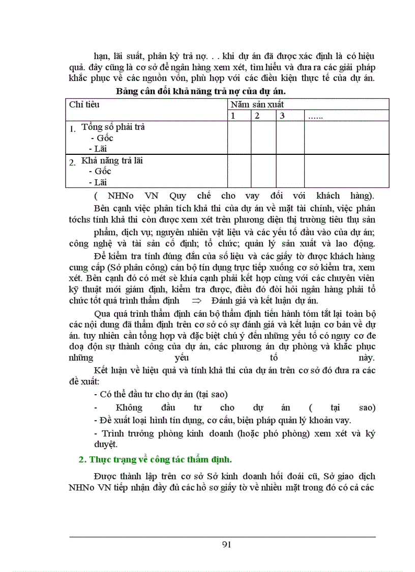 image for page Một số giải pháp nhằm nâng cao hiệu quả công tác thẩm định tài chính trong cho vay trung dài hạn tại Sở Giao Dịch NHNoVN