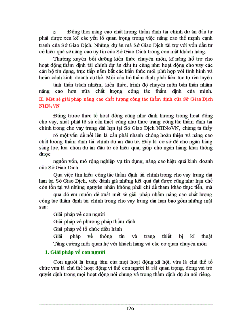 image for page Một số giải pháp nhằm nâng cao hiệu quả công tác thẩm định tài chính trong cho vay trung dài hạn tại Sở Giao Dịch NHNoVN