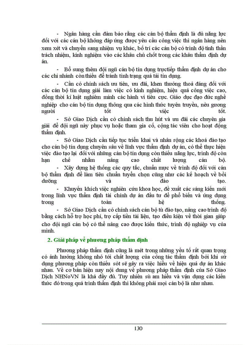 image for page Một số giải pháp nhằm nâng cao hiệu quả công tác thẩm định tài chính trong cho vay trung dài hạn tại Sở Giao Dịch NHNoVN