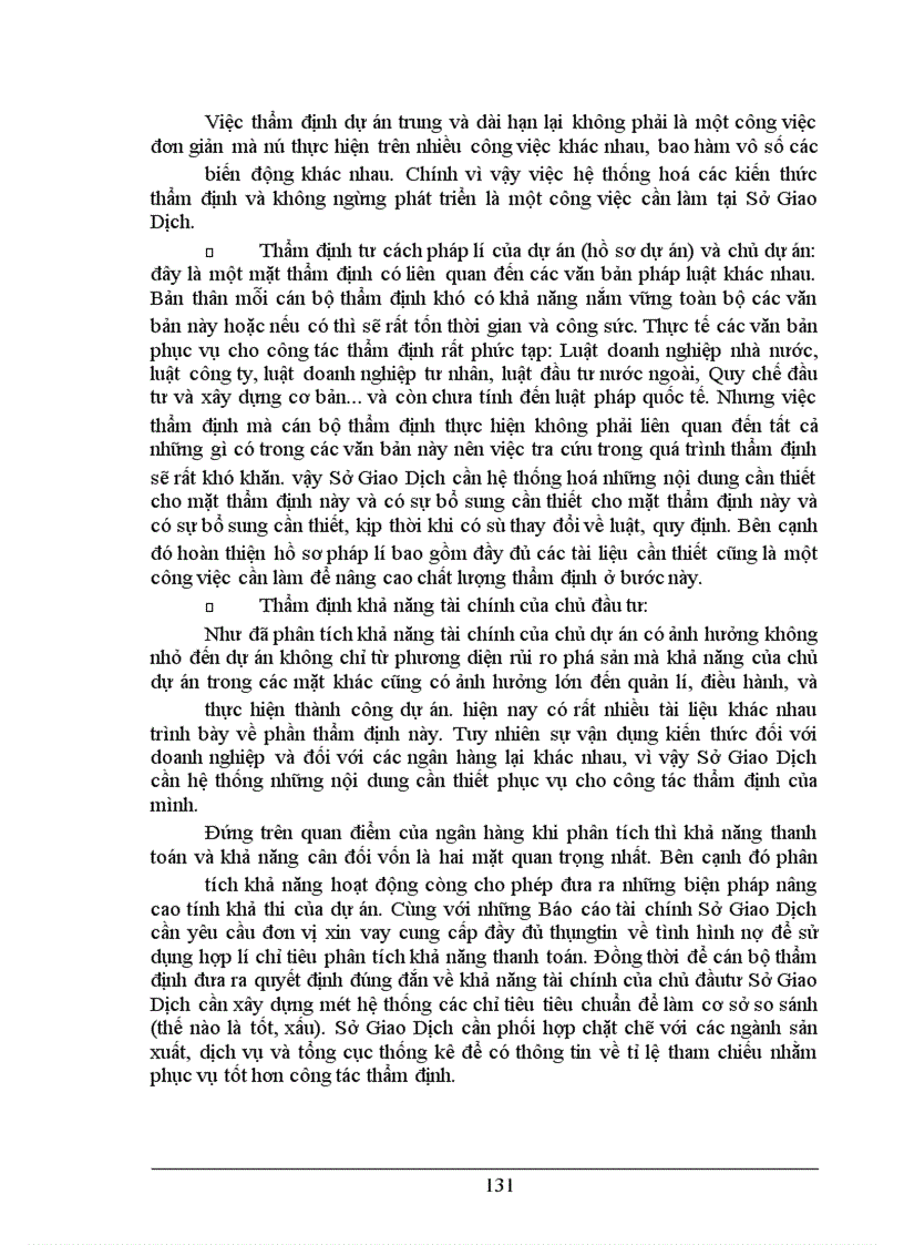 image for page Một số giải pháp nhằm nâng cao hiệu quả công tác thẩm định tài chính trong cho vay trung dài hạn tại Sở Giao Dịch NHNoVN