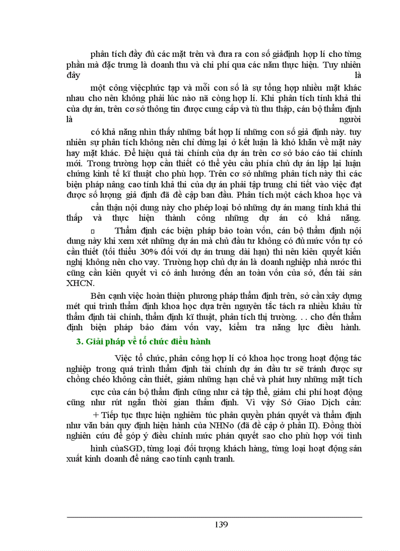 image for page Một số giải pháp nhằm nâng cao hiệu quả công tác thẩm định tài chính trong cho vay trung dài hạn tại Sở Giao Dịch NHNoVN