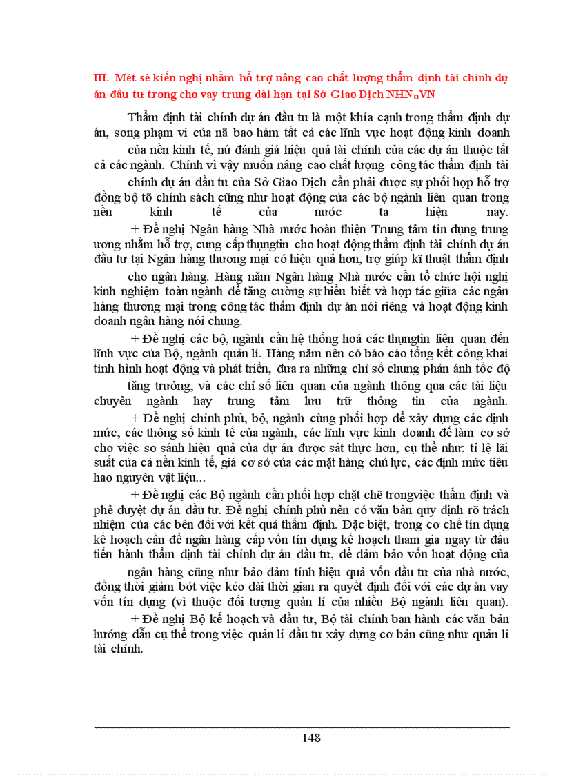 image for page Một số giải pháp nhằm nâng cao hiệu quả công tác thẩm định tài chính trong cho vay trung dài hạn tại Sở Giao Dịch NHNoVN