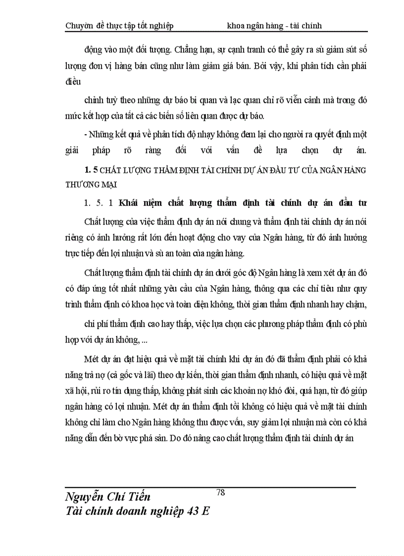 image for page Giải pháp nâng cao chất lượng thẩm định tài chính dự án đầu tư tài Chi nhánh NHNo & PTNN Nam Hà Nội