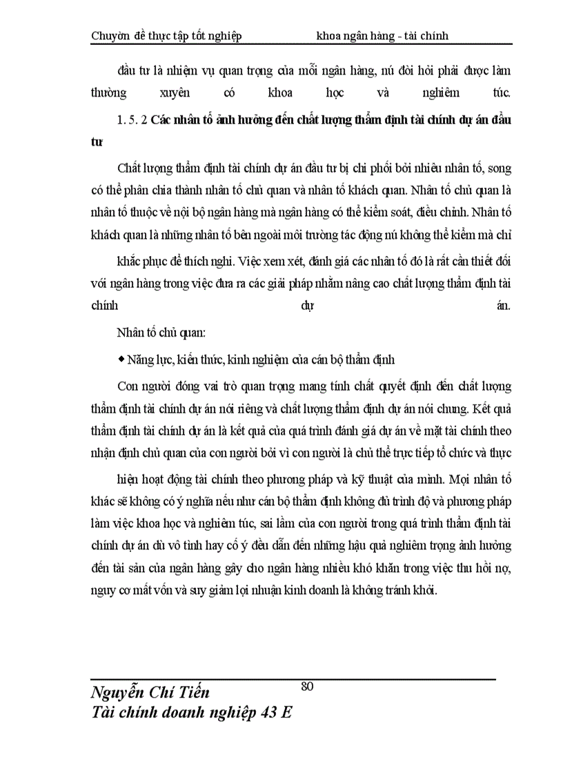 image for page Giải pháp nâng cao chất lượng thẩm định tài chính dự án đầu tư tài Chi nhánh NHNo & PTNN Nam Hà Nội
