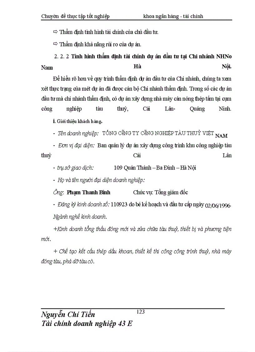 image for page Giải pháp nâng cao chất lượng thẩm định tài chính dự án đầu tư tài Chi nhánh NHNo & PTNN Nam Hà Nội