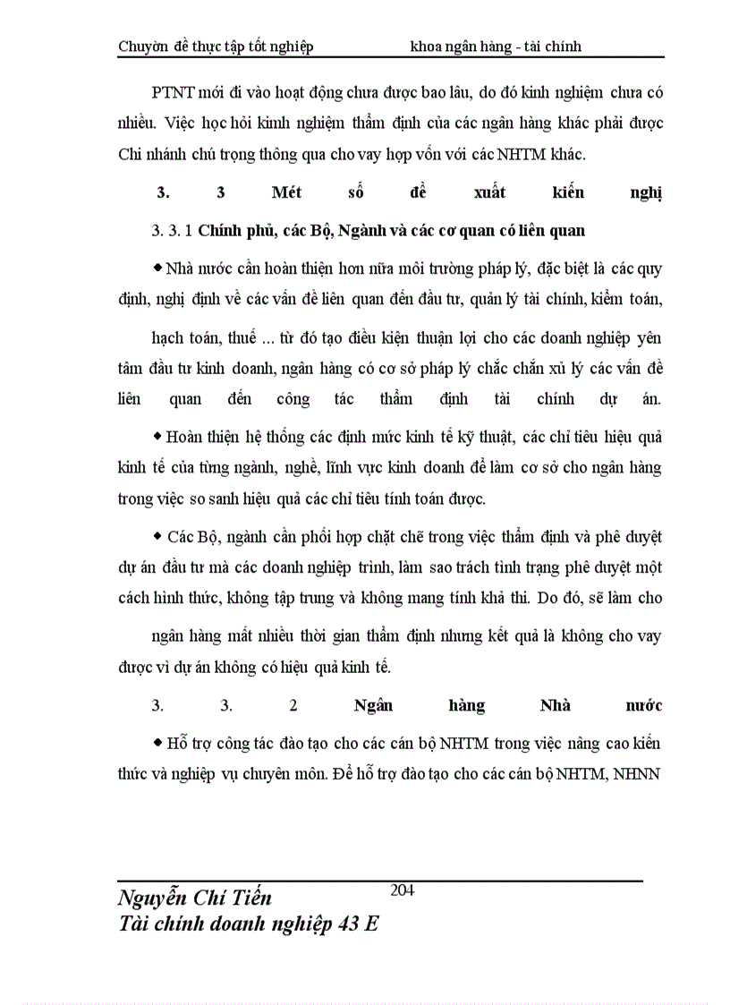 image for page Giải pháp nâng cao chất lượng thẩm định tài chính dự án đầu tư tài Chi nhánh NHNo & PTNN Nam Hà Nội