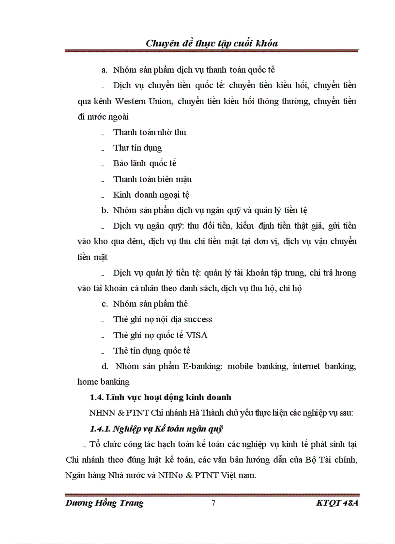 image for page Hoạt động thanh toán quốc tế tại ngân hàng Nông nghiệp và Phát triển Nông thôn chi nhánh Hà Thành