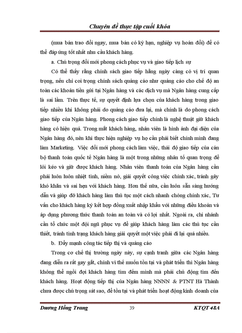 image for page Hoạt động thanh toán quốc tế tại ngân hàng Nông nghiệp và Phát triển Nông thôn chi nhánh Hà Thành