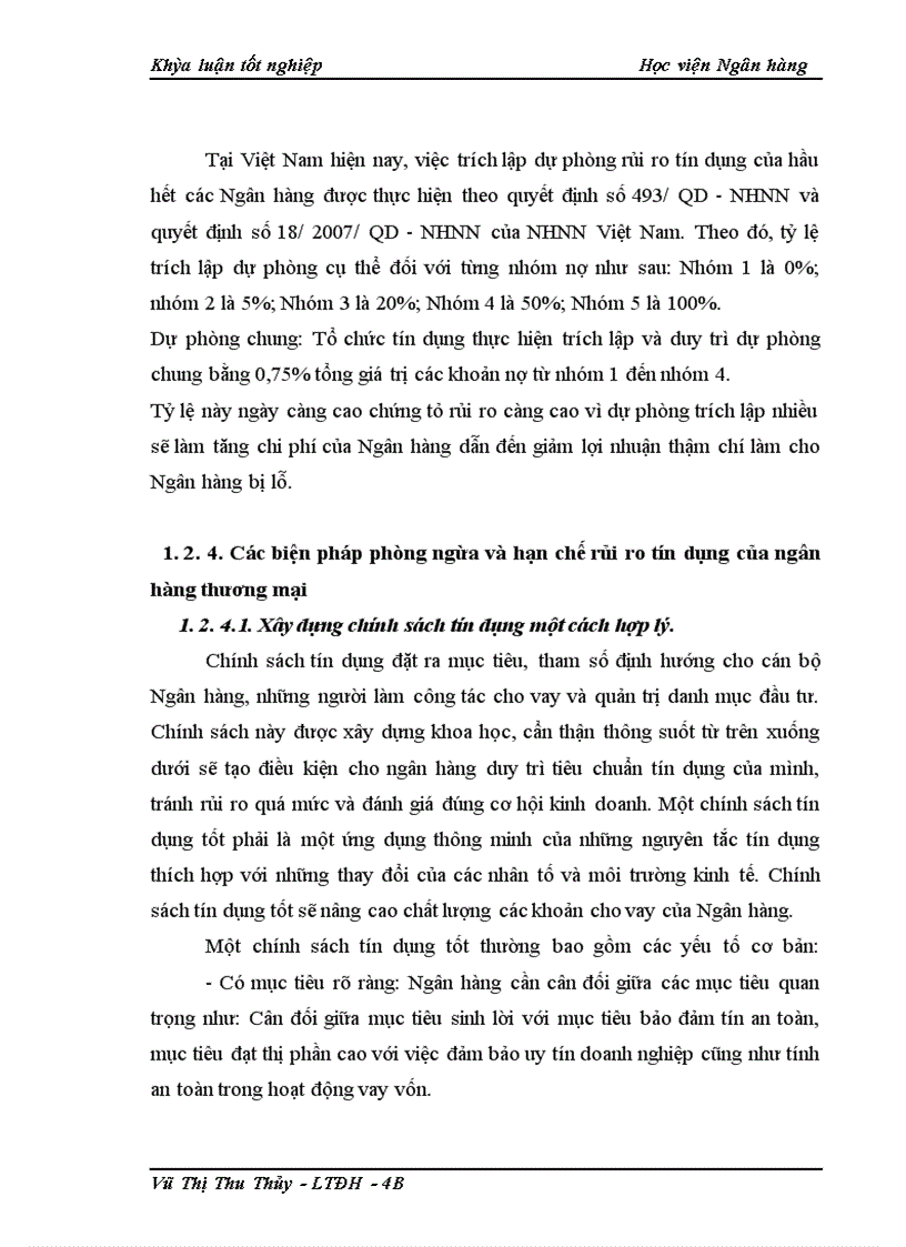 image for page Giải pháp phòng ngừa và hạn chế rủi ro tín dụng tại NHNo&PTNT chi nhánh Thanh Xuân
