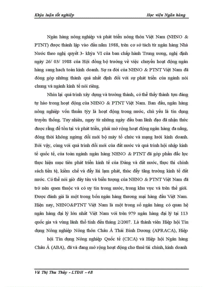 image for page Giải pháp phòng ngừa và hạn chế rủi ro tín dụng tại NHNo&PTNT chi nhánh Thanh Xuân