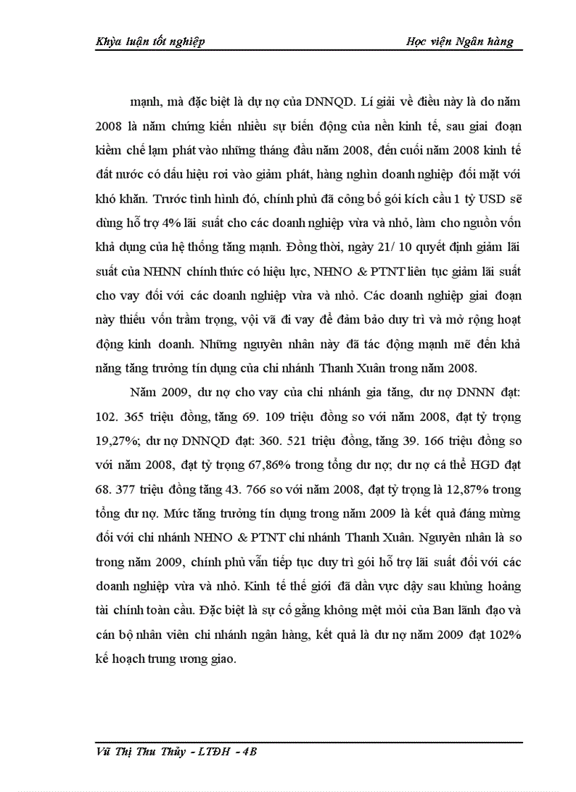 image for page Giải pháp phòng ngừa và hạn chế rủi ro tín dụng tại NHNo&PTNT chi nhánh Thanh Xuân