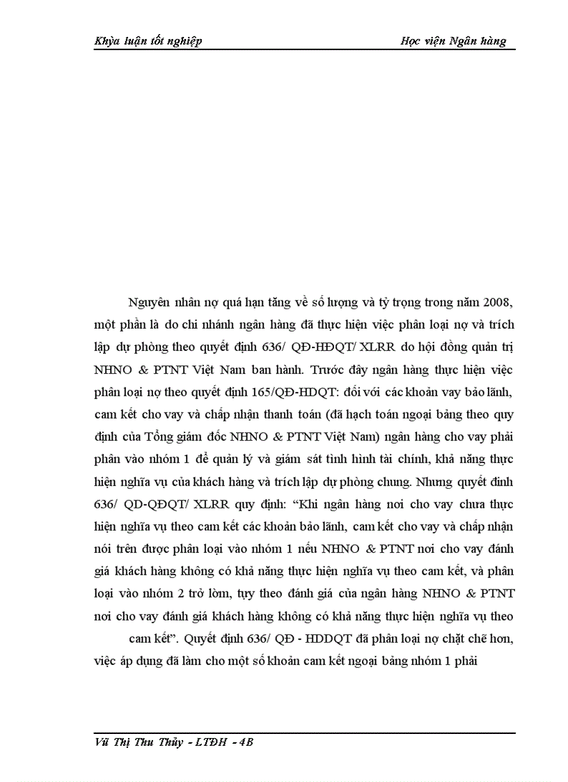 image for page Giải pháp phòng ngừa và hạn chế rủi ro tín dụng tại NHNo&PTNT chi nhánh Thanh Xuân
