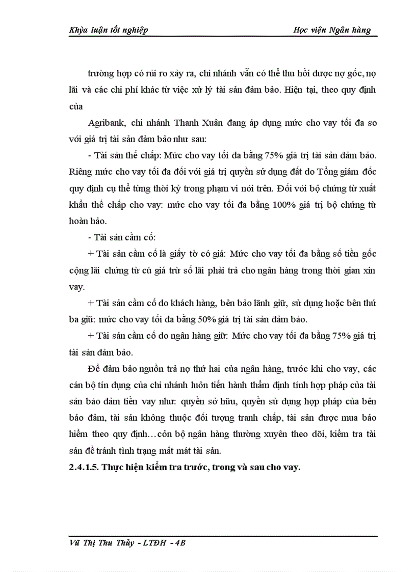 image for page Giải pháp phòng ngừa và hạn chế rủi ro tín dụng tại NHNo&PTNT chi nhánh Thanh Xuân