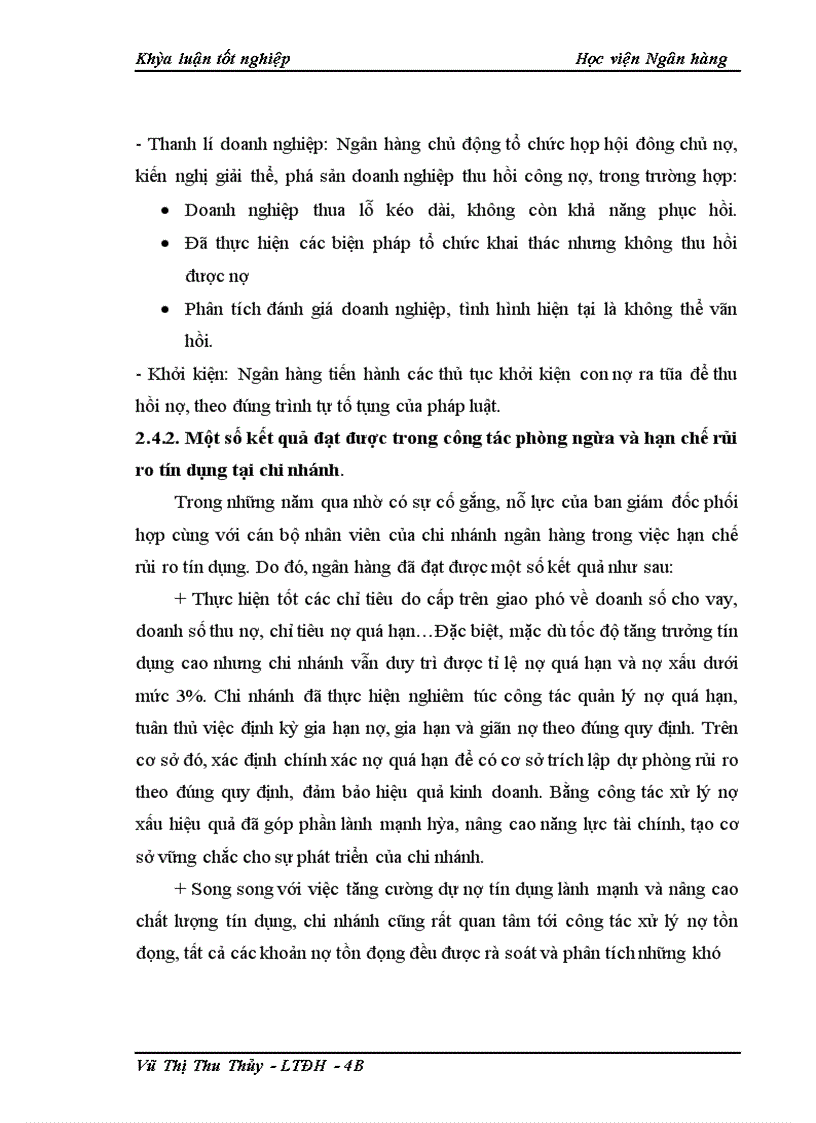 image for page Giải pháp phòng ngừa và hạn chế rủi ro tín dụng tại NHNo&PTNT chi nhánh Thanh Xuân