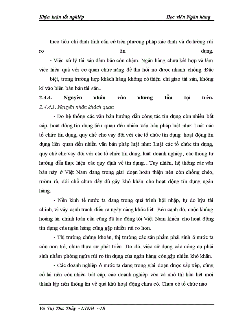 image for page Giải pháp phòng ngừa và hạn chế rủi ro tín dụng tại NHNo&PTNT chi nhánh Thanh Xuân