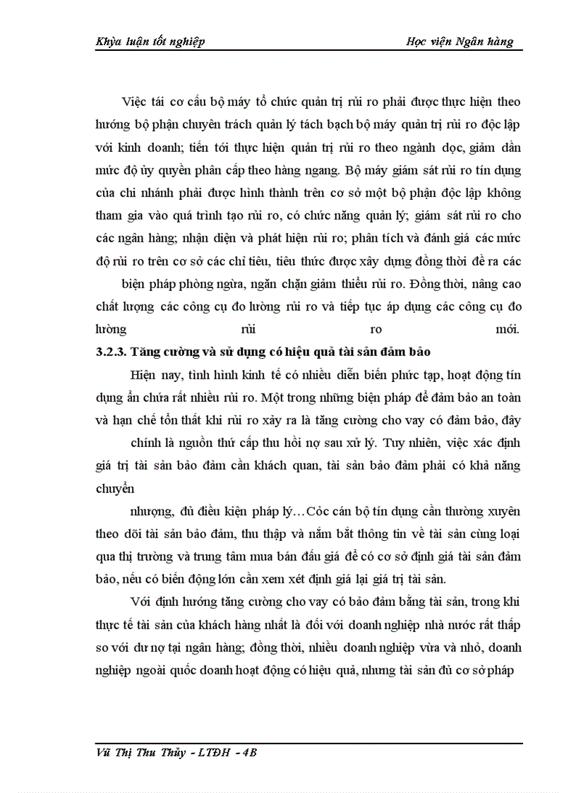 image for page Giải pháp phòng ngừa và hạn chế rủi ro tín dụng tại NHNo&PTNT chi nhánh Thanh Xuân