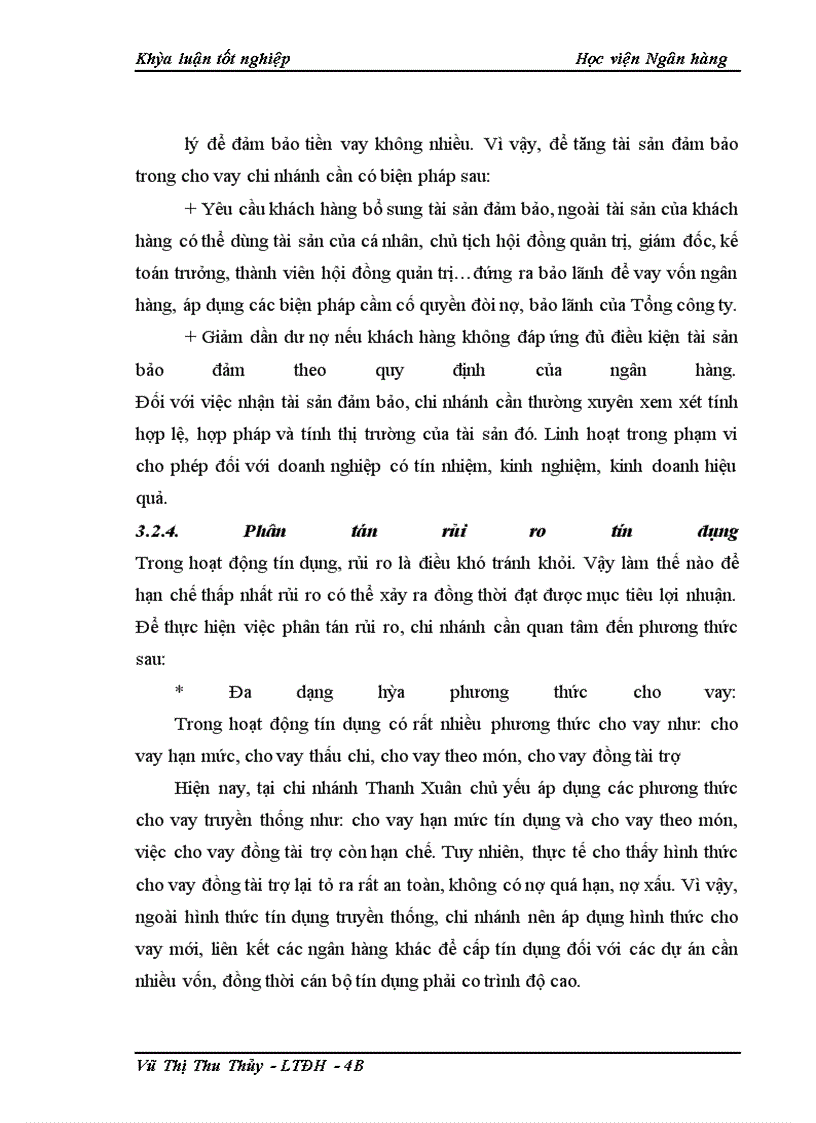 image for page Giải pháp phòng ngừa và hạn chế rủi ro tín dụng tại NHNo&PTNT chi nhánh Thanh Xuân