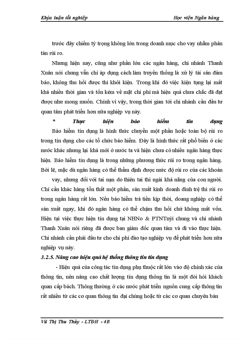 image for page Giải pháp phòng ngừa và hạn chế rủi ro tín dụng tại NHNo&PTNT chi nhánh Thanh Xuân