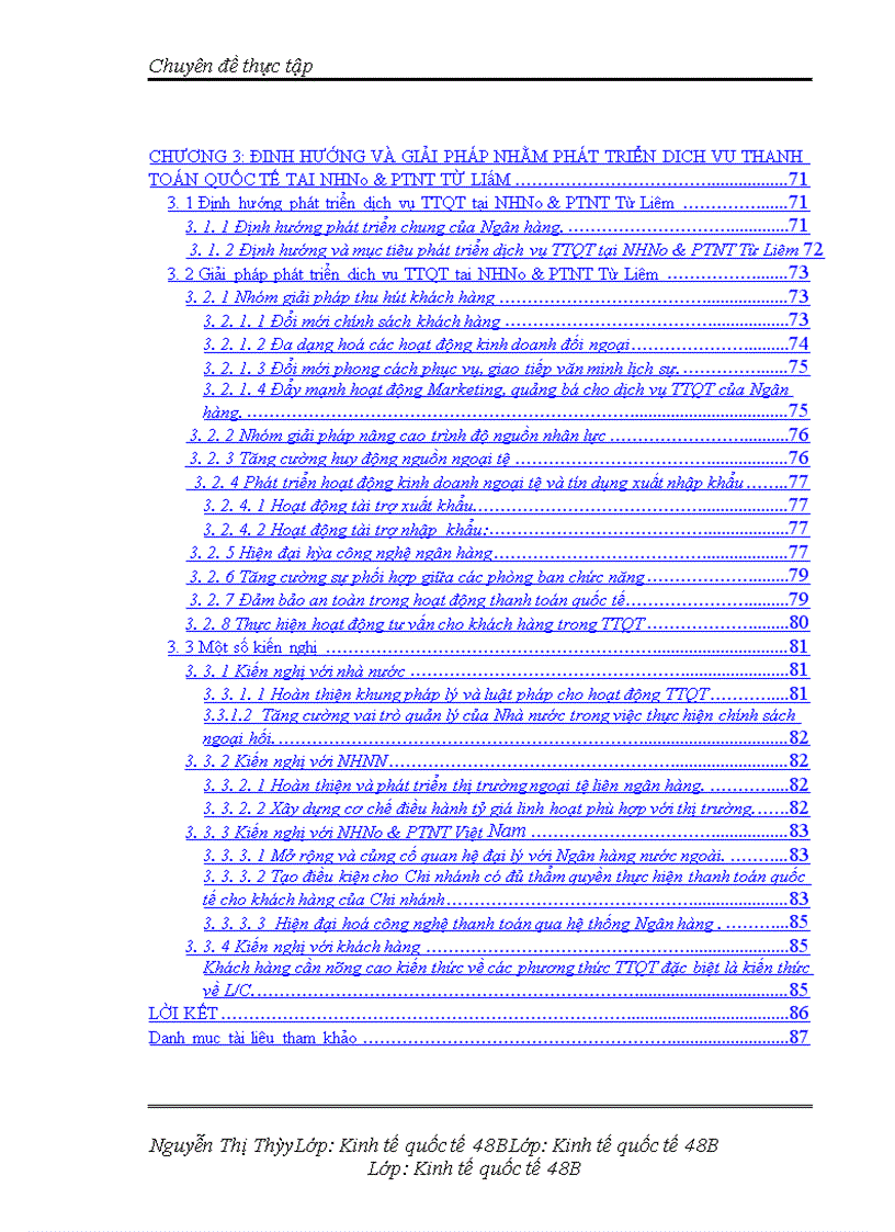 image for page Phát triển dịch vụ thanh toán quốc tế tại NHNo&PTNT Từ Liêm- Thực trạng và giải pháp