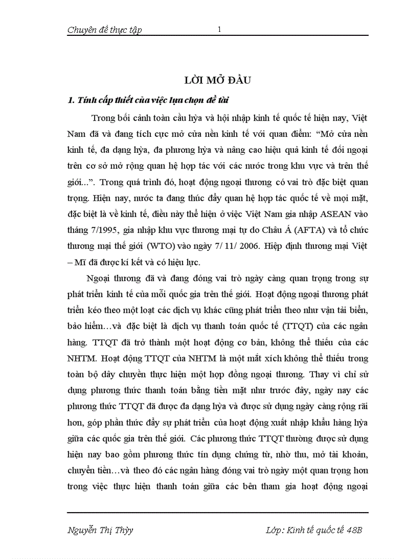 image for page Phát triển dịch vụ thanh toán quốc tế tại NHNo&PTNT Từ Liêm- Thực trạng và giải pháp