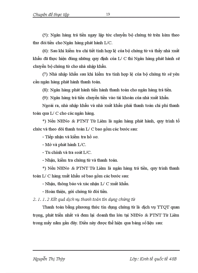 image for page Phát triển dịch vụ thanh toán quốc tế tại NHNo&PTNT Từ Liêm- Thực trạng và giải pháp