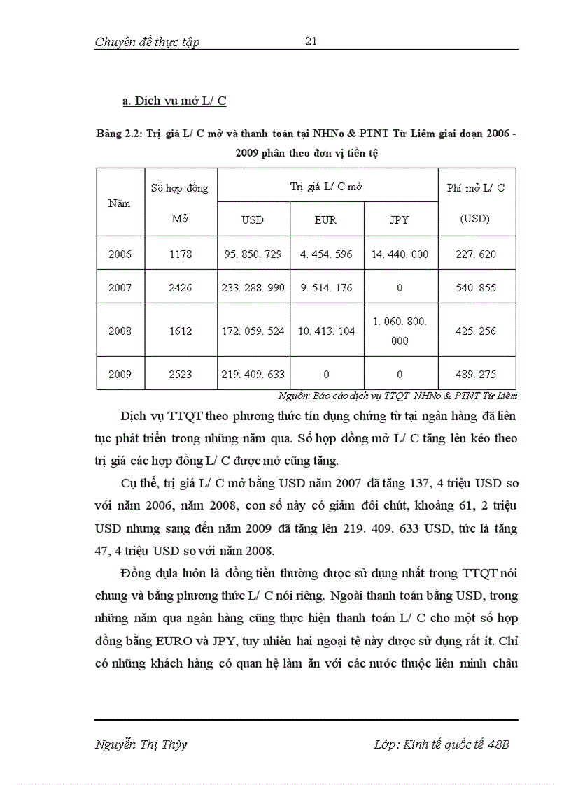 image for page Phát triển dịch vụ thanh toán quốc tế tại NHNo&PTNT Từ Liêm- Thực trạng và giải pháp