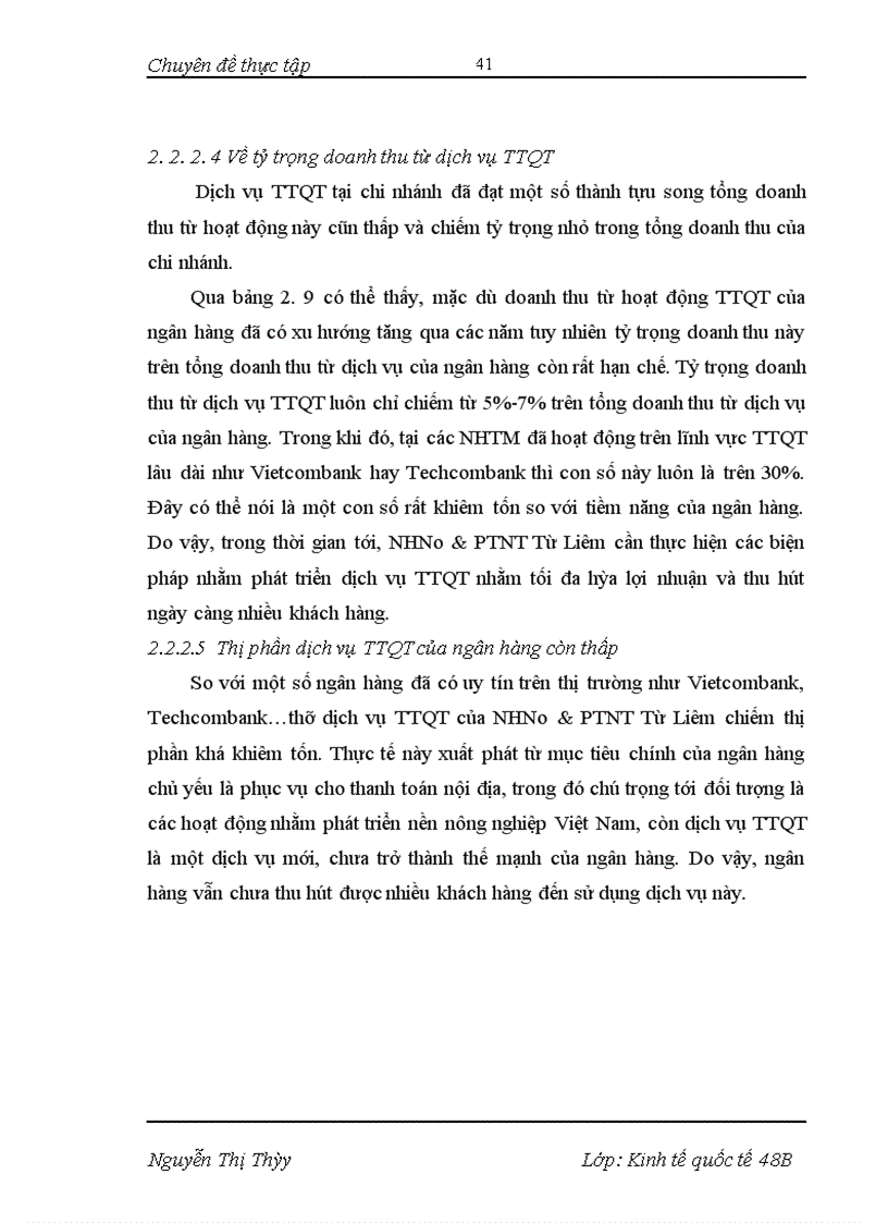 image for page Phát triển dịch vụ thanh toán quốc tế tại NHNo&PTNT Từ Liêm- Thực trạng và giải pháp