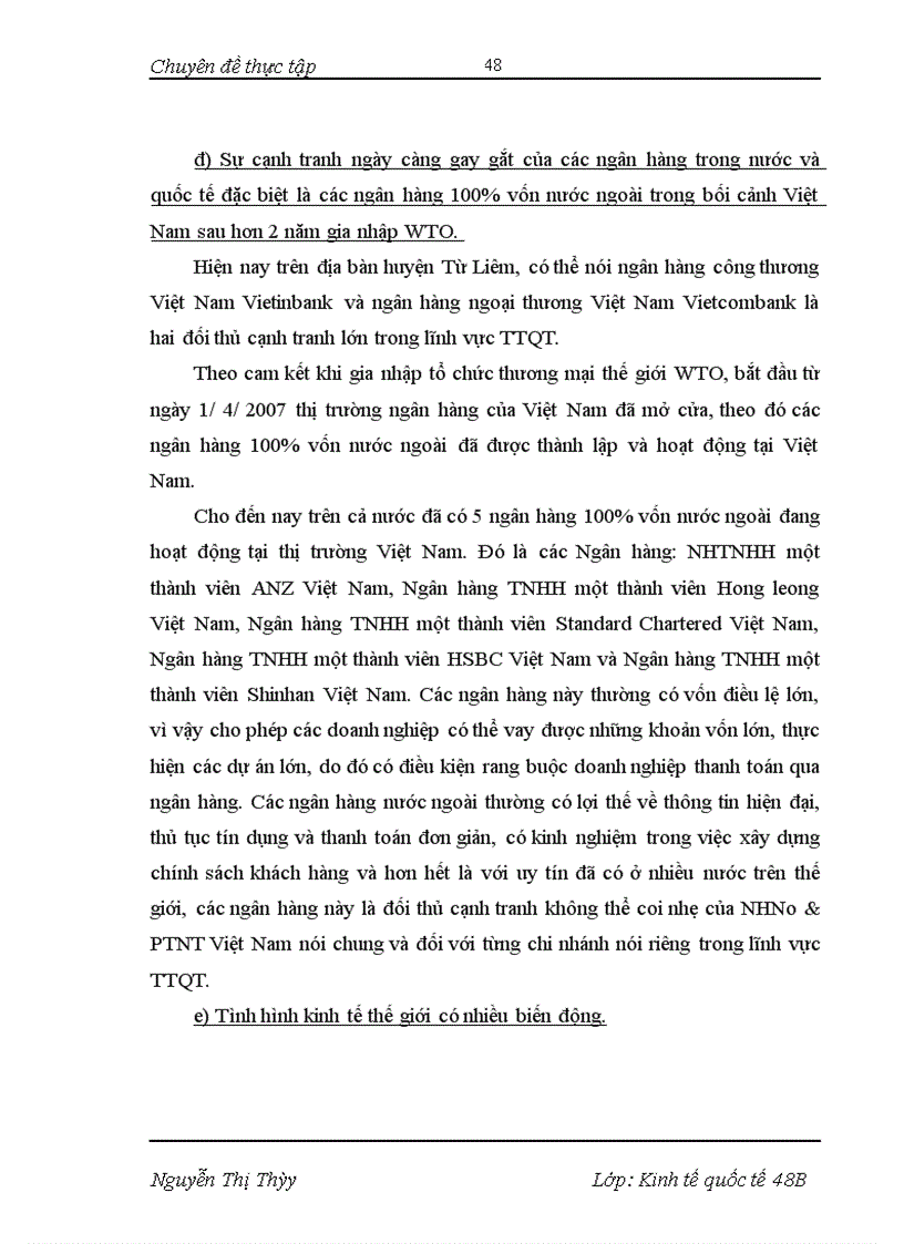 image for page Phát triển dịch vụ thanh toán quốc tế tại NHNo&PTNT Từ Liêm- Thực trạng và giải pháp