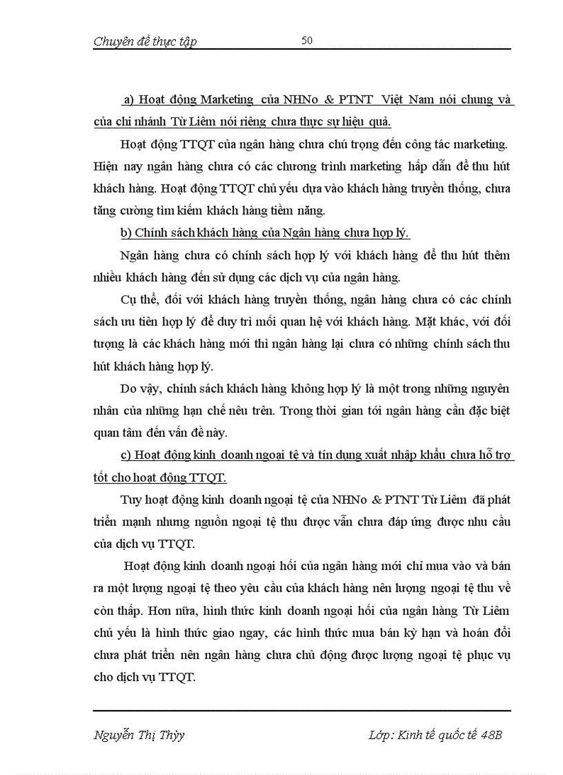 image for page Phát triển dịch vụ thanh toán quốc tế tại NHNo&PTNT Từ Liêm- Thực trạng và giải pháp