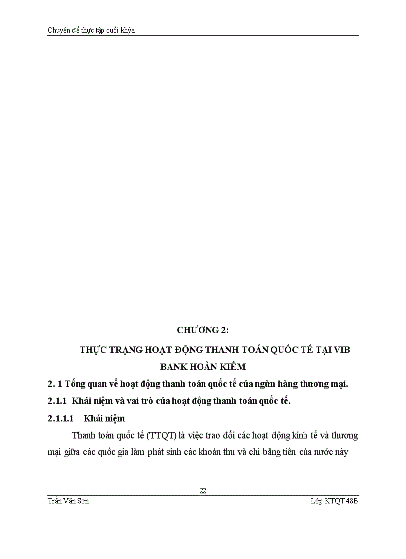 image for page Hoàn thiện hệ thống thanh toán quốc tế của ngân hàng VIB Bank Hoàn Kiếm