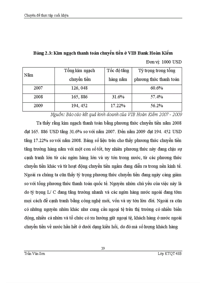 image for page Hoàn thiện hệ thống thanh toán quốc tế của ngân hàng VIB Bank Hoàn Kiếm