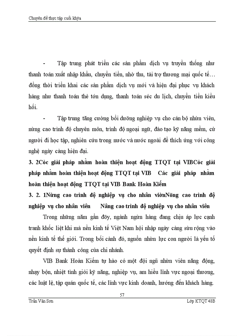 image for page Hoàn thiện hệ thống thanh toán quốc tế của ngân hàng VIB Bank Hoàn Kiếm