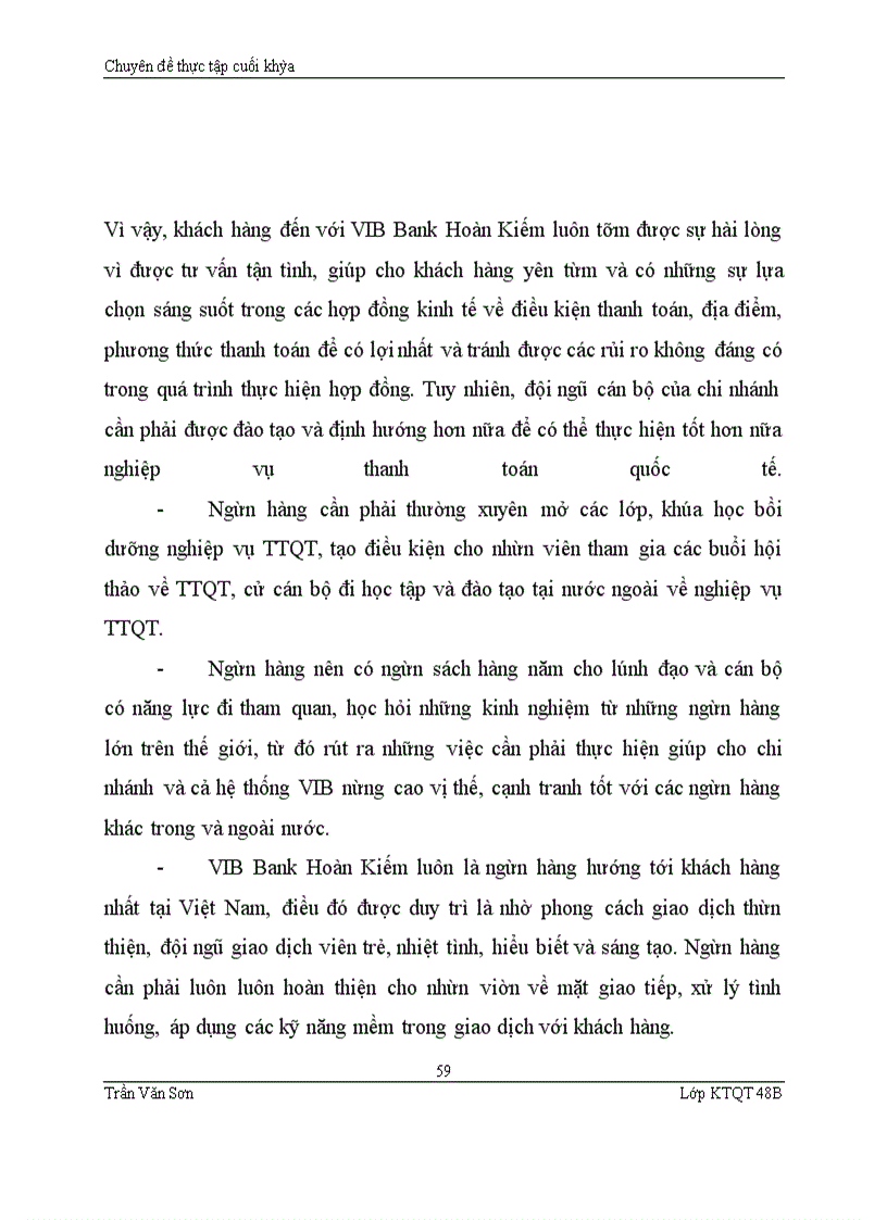 image for page Hoàn thiện hệ thống thanh toán quốc tế của ngân hàng VIB Bank Hoàn Kiếm