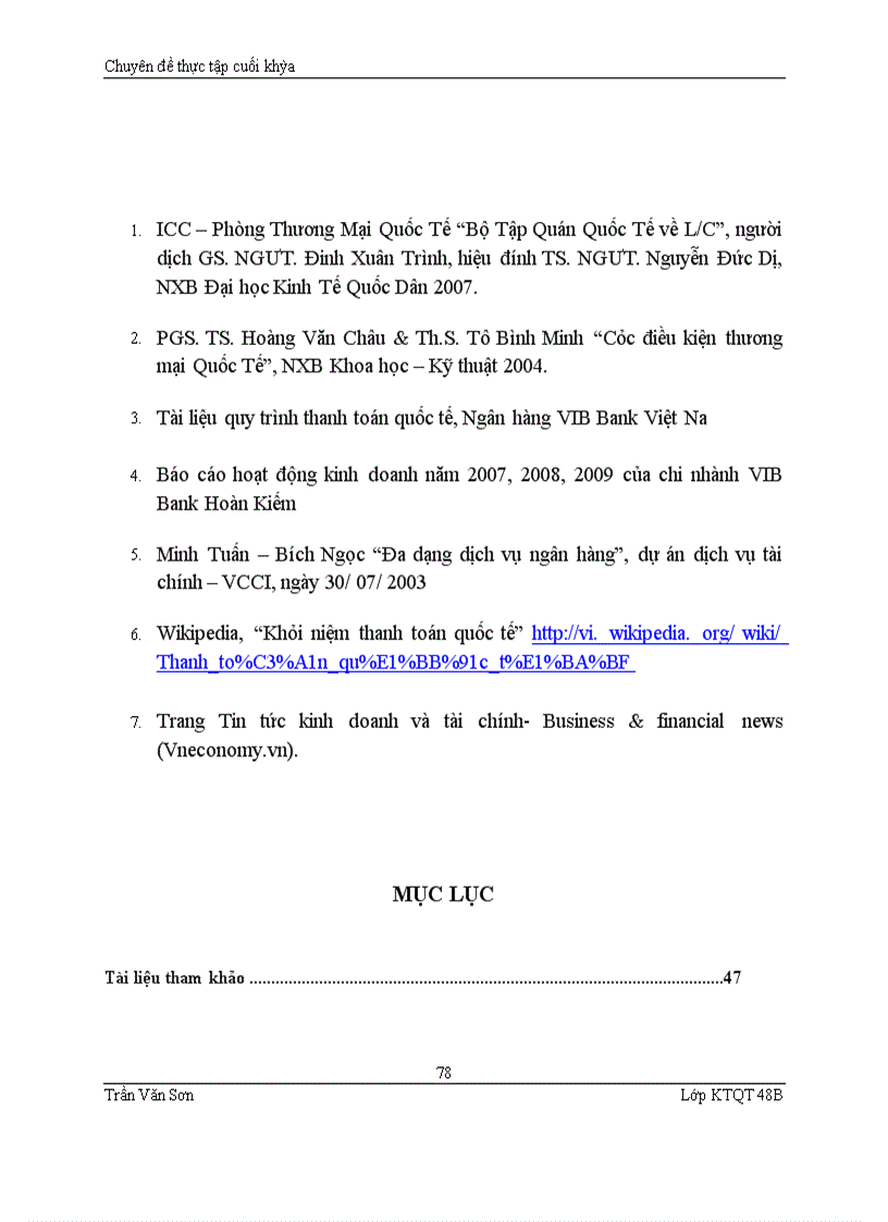 image for page Hoàn thiện hệ thống thanh toán quốc tế của ngân hàng VIB Bank Hoàn Kiếm