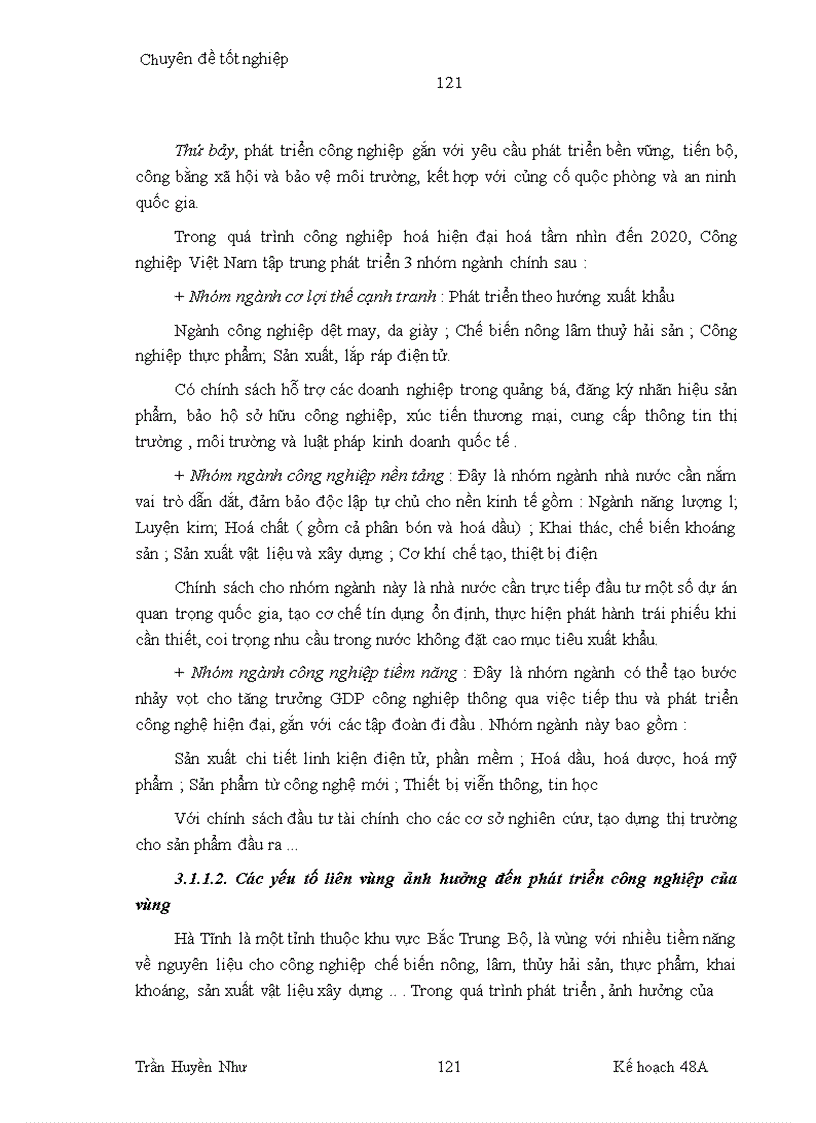 image for page Phương hướng phát triển công nghiệp Hà Tĩnh đến năm 2020