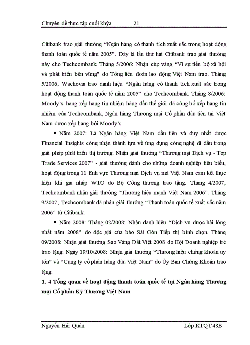 image for page Quản lý rủi ro trong hoạt động thanh toán quốc tế theo phương thức tín dụng chứng từ tại Hội sở Ngân hàng Thương mại Cổ phần Kỹ Thương Việt Nam